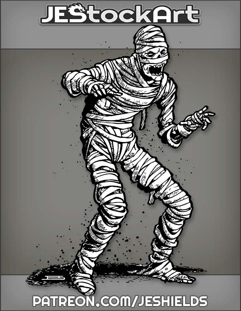 Unravelling Mummy with Open Mouth by Jeshields