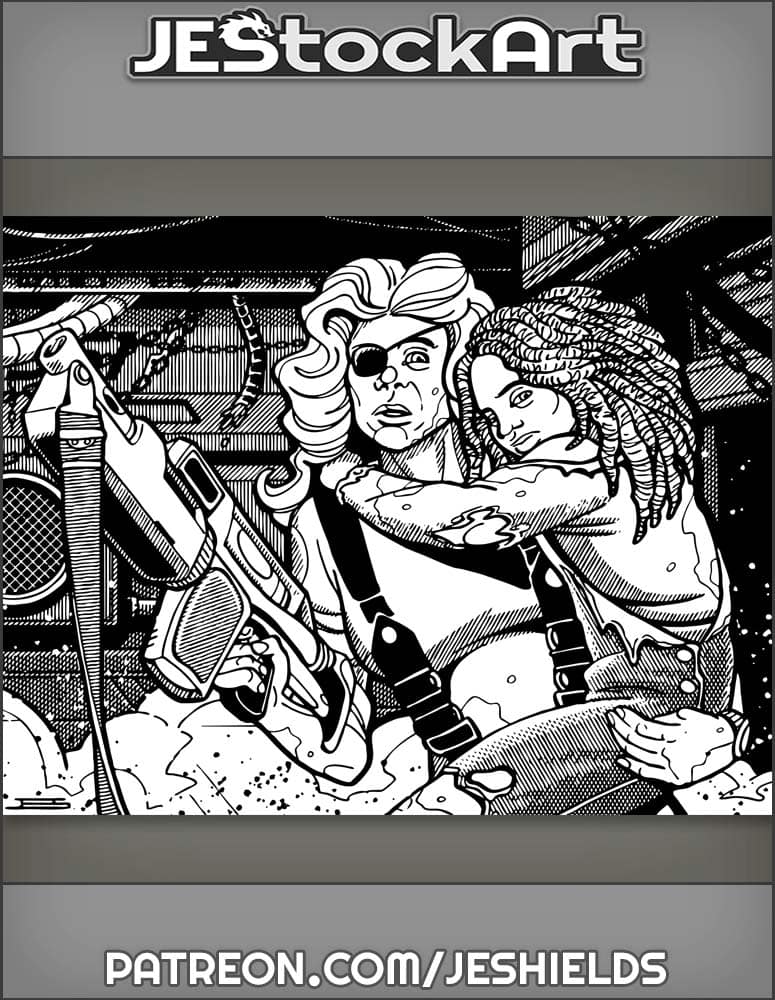 Heroine with Rifle and Feral Child by Jeshields