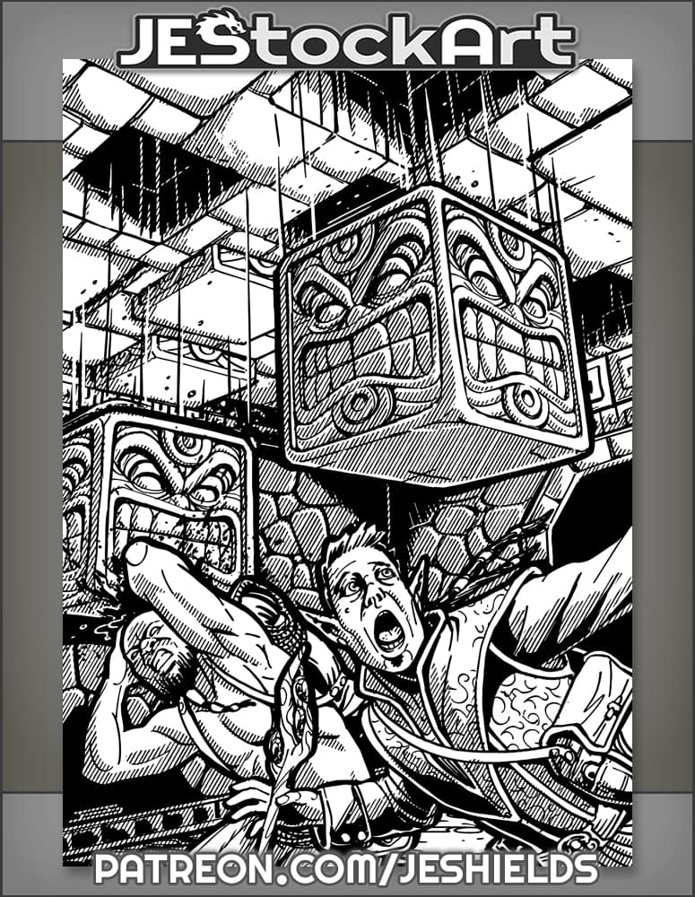 Angry Blocks Fall in Surprise Dungeon Trap by Jeshields