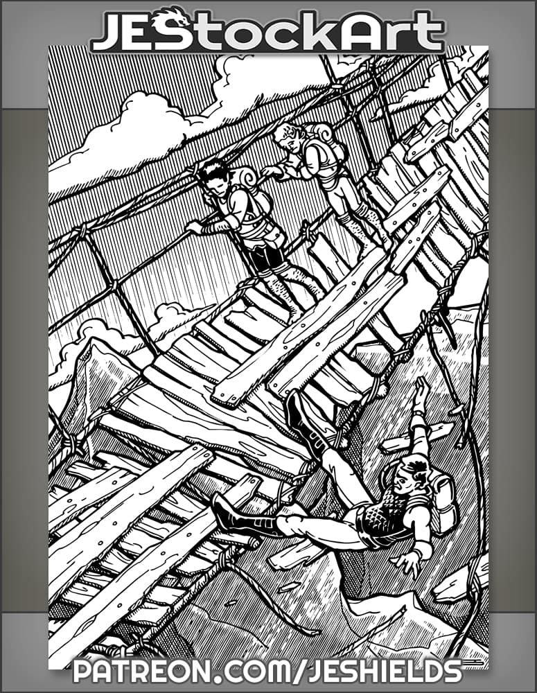 Bridge Breaks Under Trio of Explorers by Jeshields