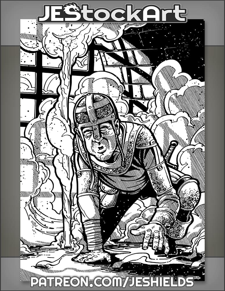 Old Fighter Coughs in Gas Trap by Jeshields