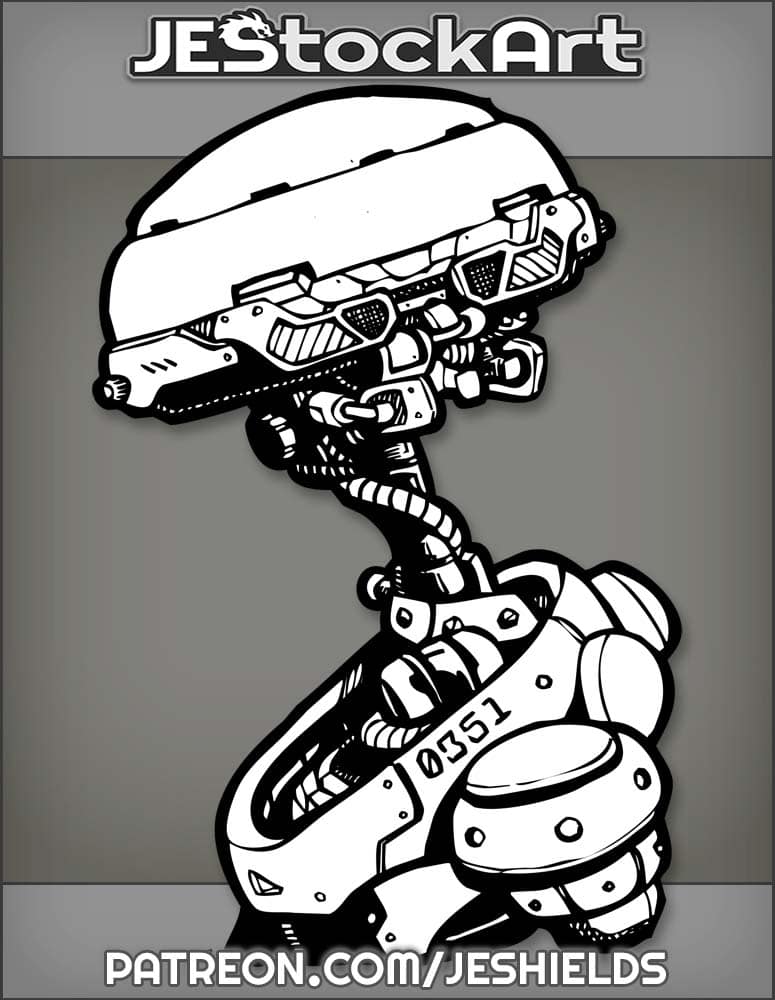 Portrait of Android with Alien Mandibles by Jeshields