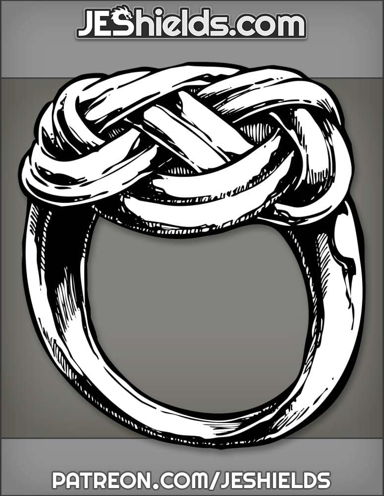 Metal Ring with Decorative Knotwork by Jeshields