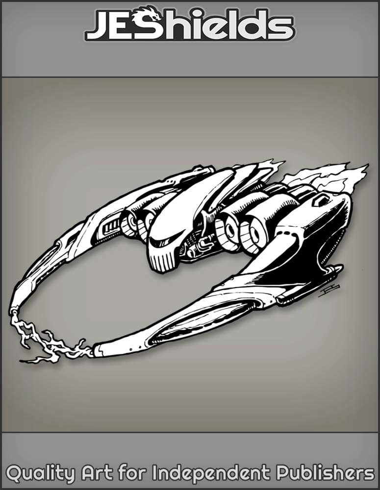 Circular Space Craft with Electric Arc by Jeshields