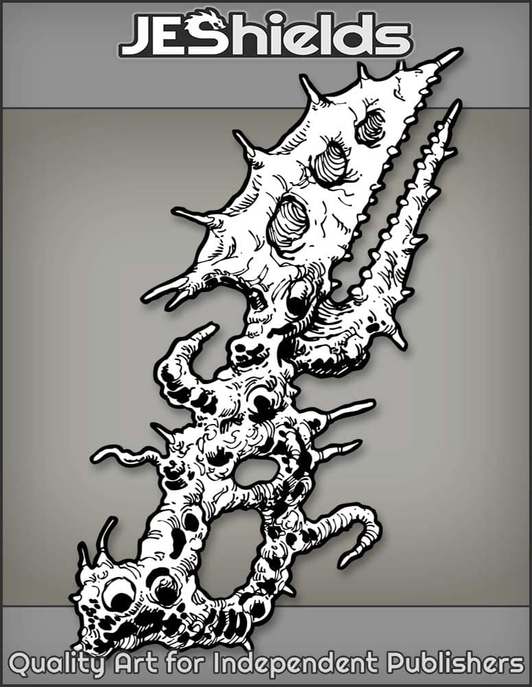 Organic Alien Dagger with Teeth and Tendrils by Jeshields