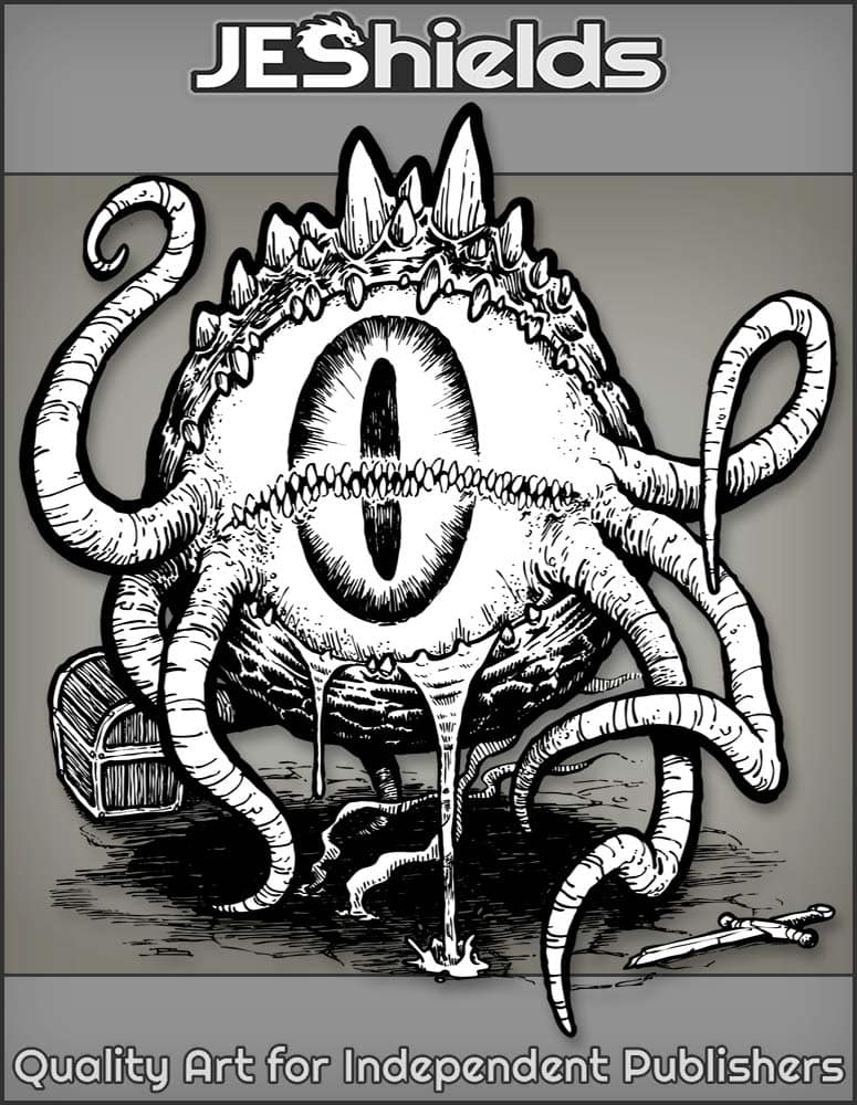 Split Eye with Tentacle Dungeon Beholder by Jeshields