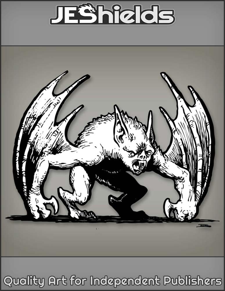 Angry Mutant Bat on Two Legs by Jeshields