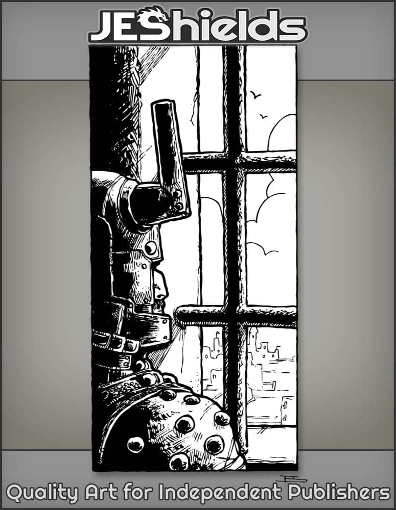 Exiled Knight in Tower Looks at Land by Jeshields