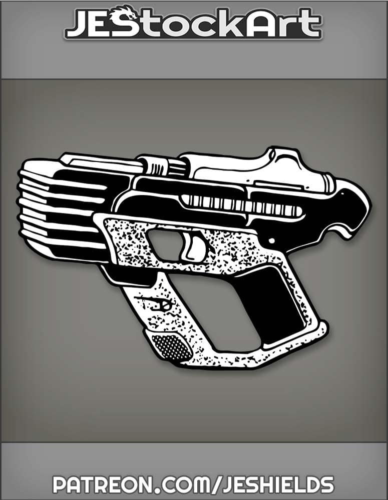 Black EMP Blaster With Textured Grip And Side Vents by Jeshields