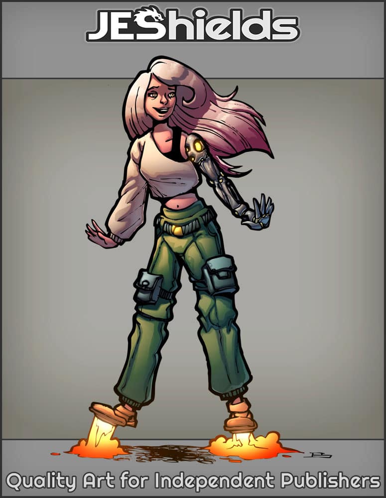 Bionic Girl with Rocket Feet by Jeshields and JuanGutierrez
