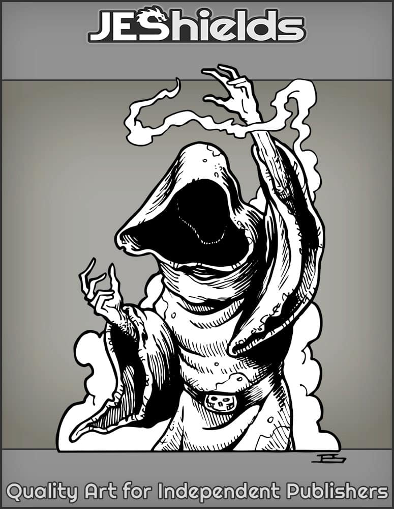 Faceless Mage Conducting a Spell by Jeshields