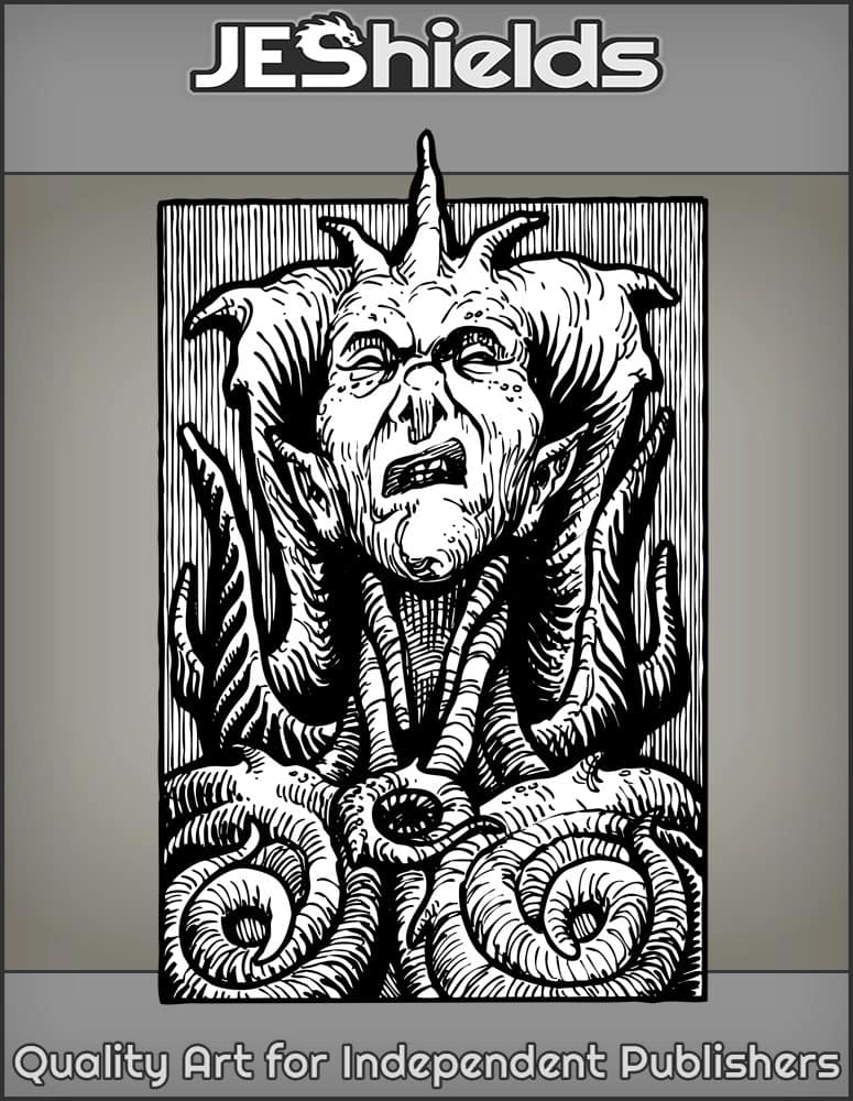 Humanoid Demon with Horns by Jeshields