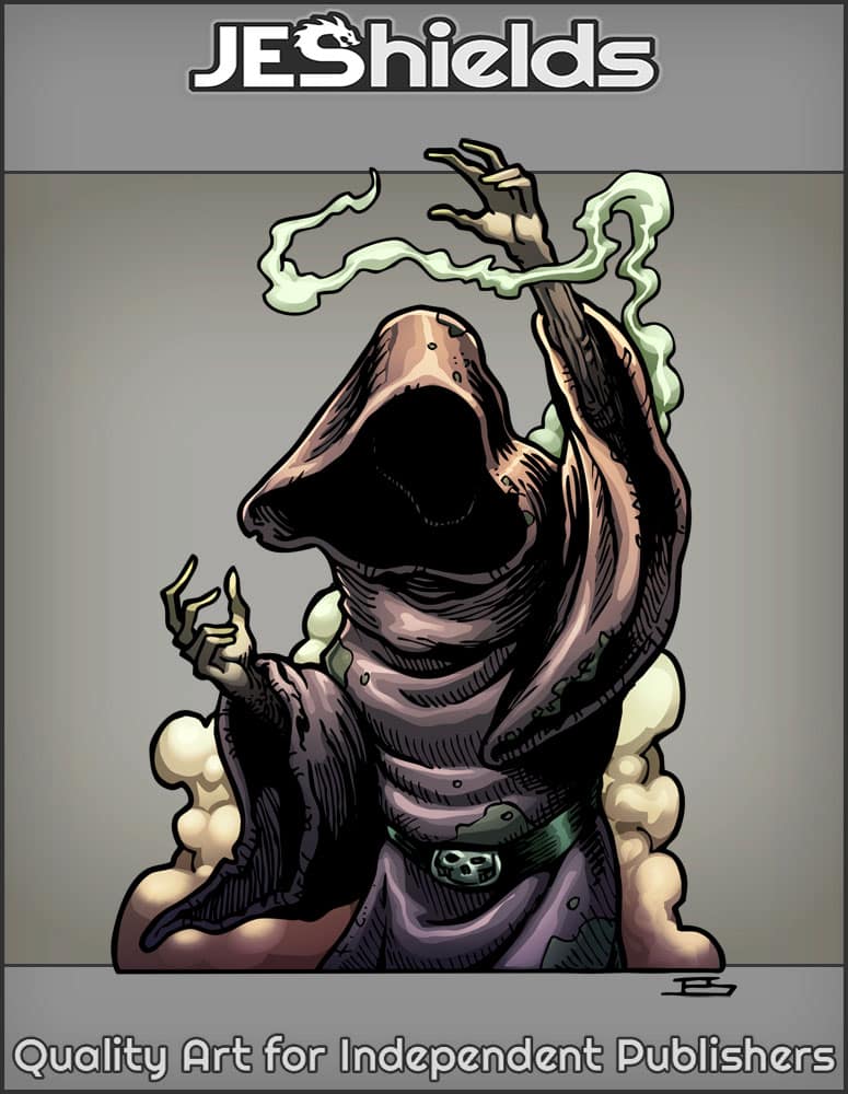 Faceless Mage Conducting a Spell by Jeshields and Juan Gutierrez