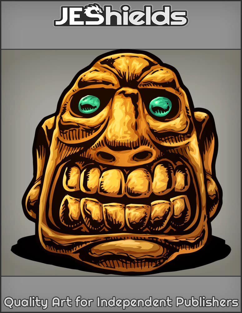 Gold Metal Smiling Idol Relic by Jeshields and Juan Gutierrez