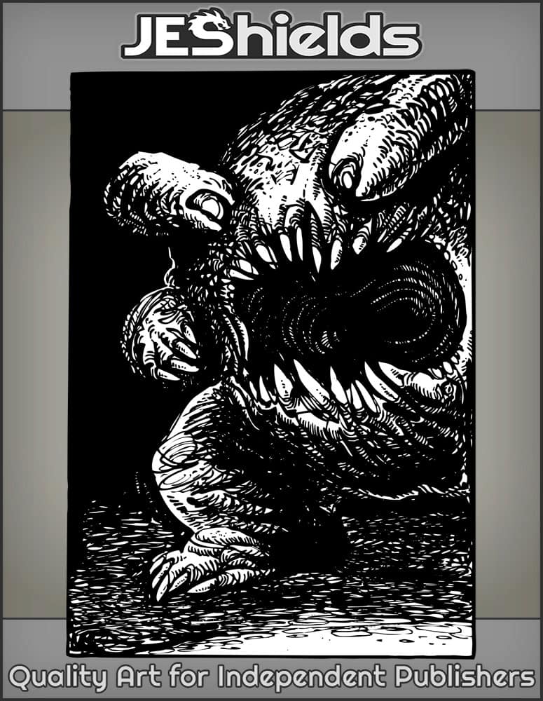 Large Mouth Monster with Many Teeth by Jeshields