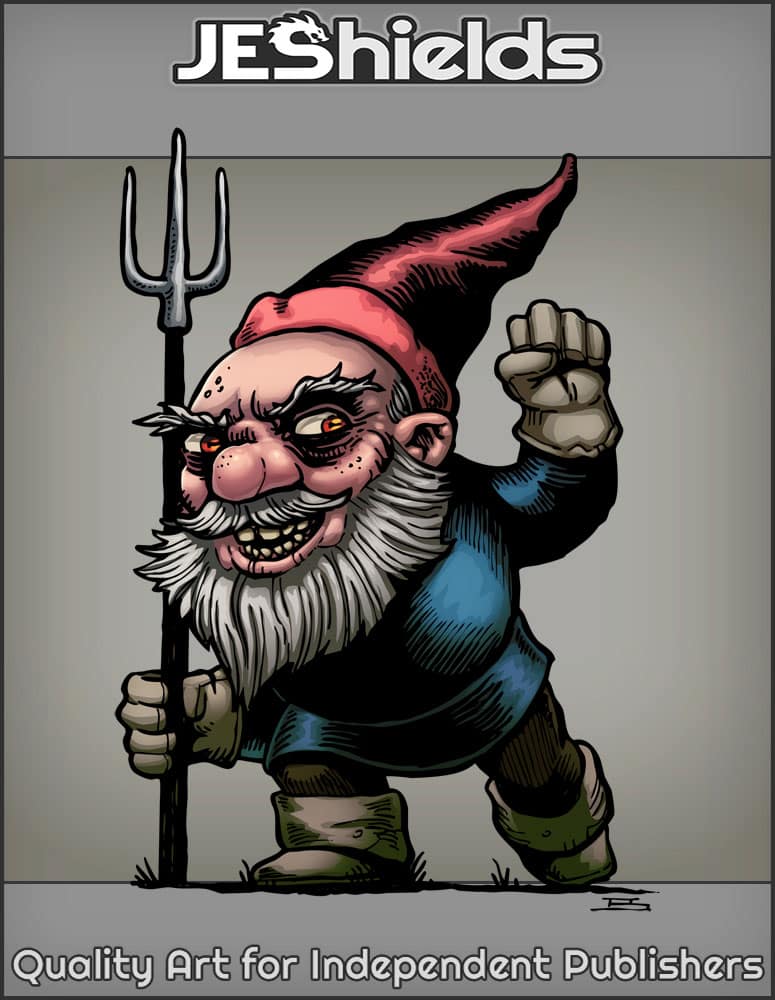 Mischievous Elf Holding a Pitchfork by Jeshields and Juan Gutierrez