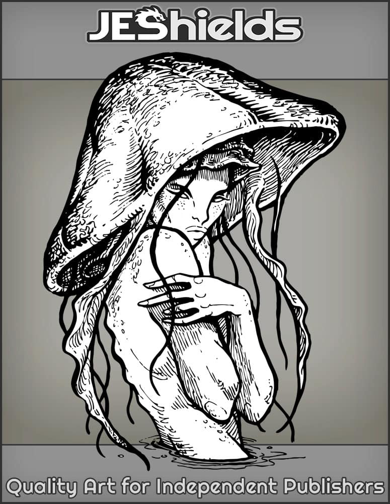 Jellyfish Mermaid in Water by Jeshields