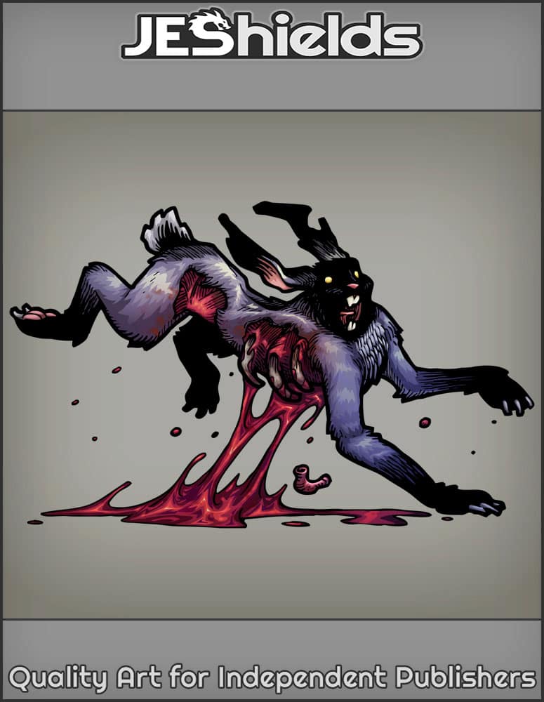 Dark Zombie Rabbit Bunny by Jeshields and Juan Gutierrez