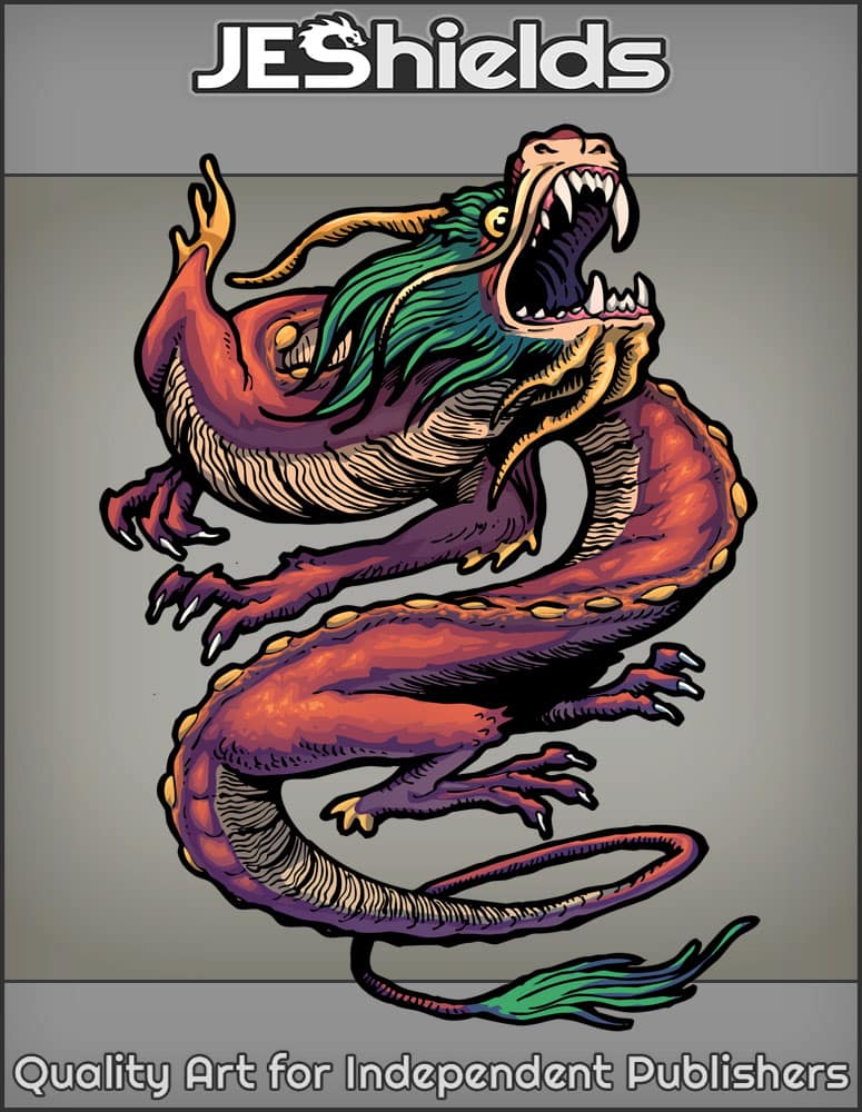 Flexible Chinese Oriental Dragon Roars by Jeshields and Juan Gutierrez