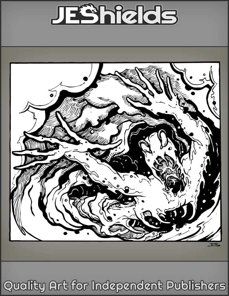 Void Elemental Emerges from Portal by Jeshields