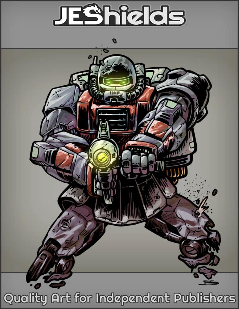 Domed Mech with Weapon by Jeshields and Juan Gutierrez