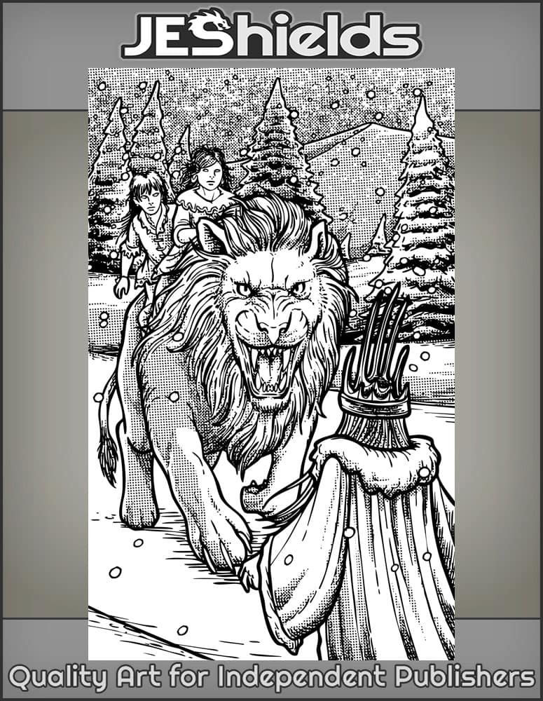 Lion and Kids vs Mage by Jeshields