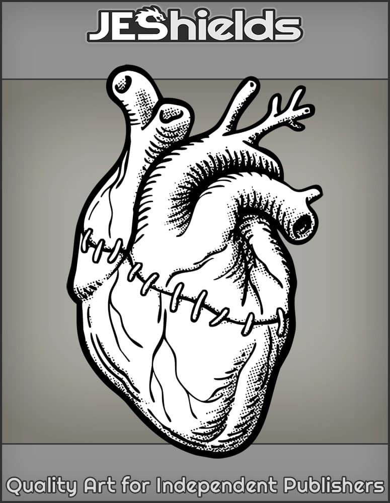 Stitched Anatomical Heart by Jeshields