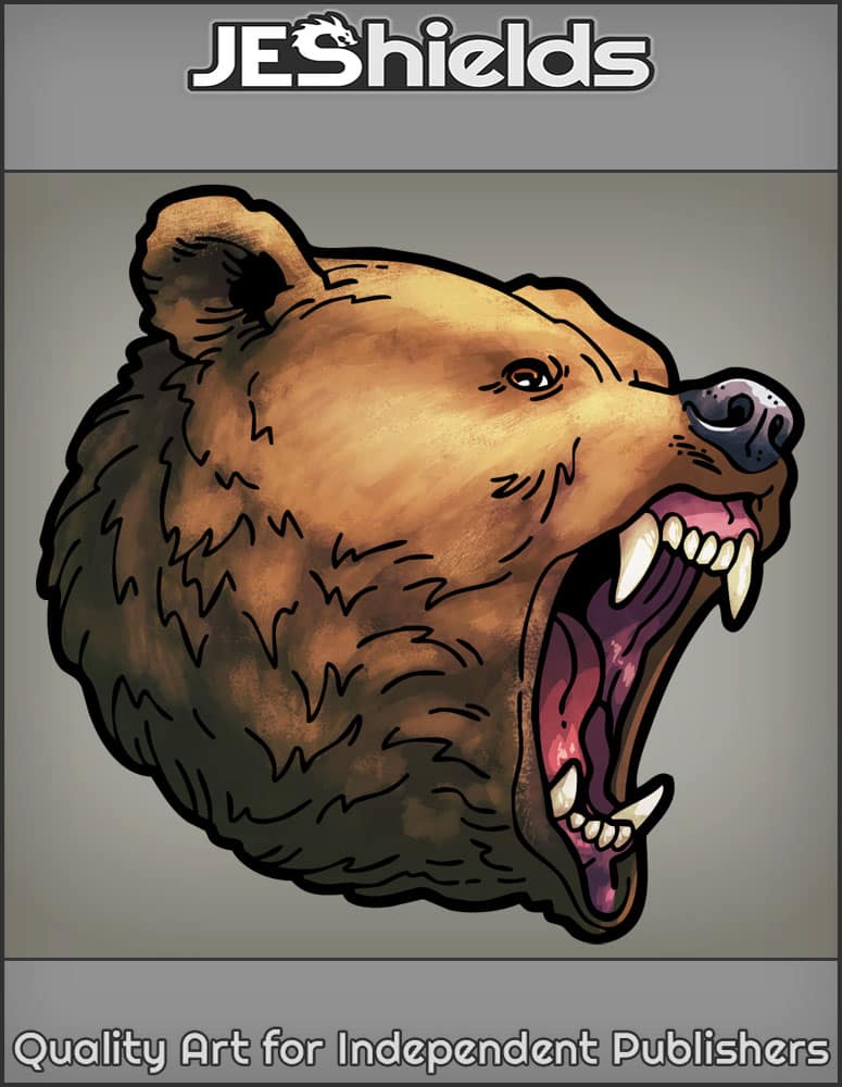 Roaring Grizzly Bear Head by Jeshields and Juan Gutierrez