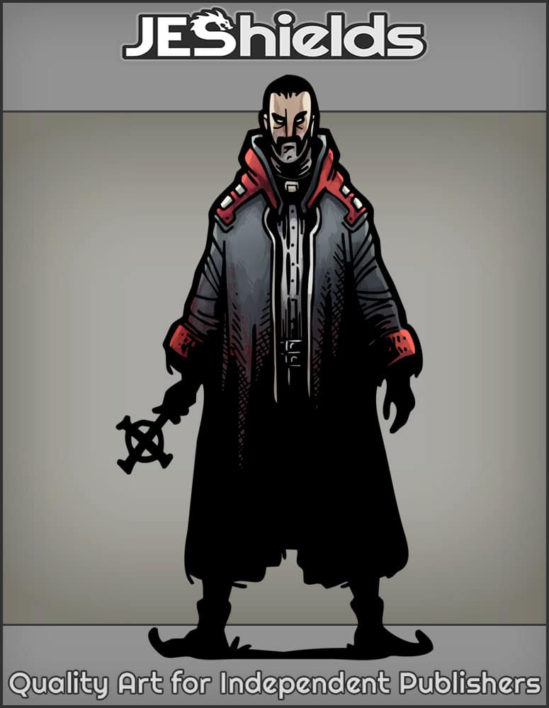 Battered Priest Cleric with Cross by Jeshields and Juan Gutierrez