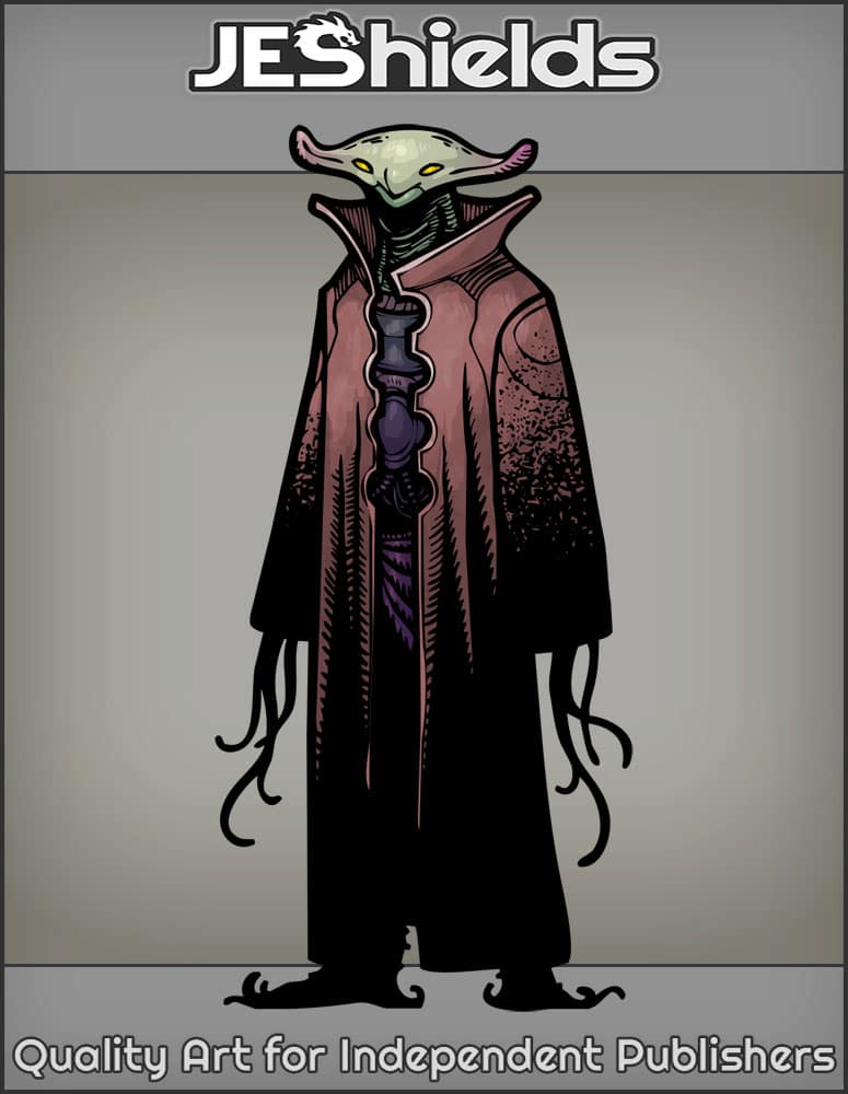 Hammerhead Alien with Tendrils by Jeshields and Juan Gutierrez