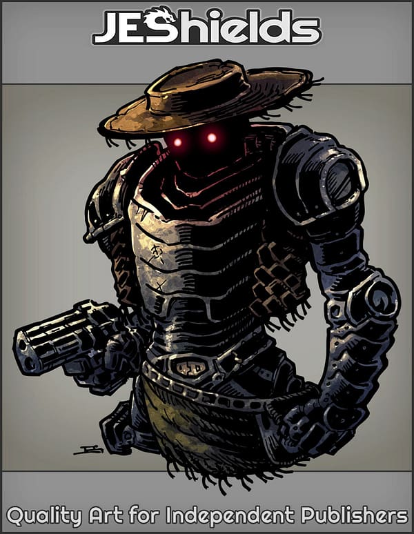 Robot Cowboy with Pistol by Jeshields and Juan Gutierrez