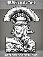 Yelling Roman Centurion With Favial Scar And Missing Tooth by Jeshields