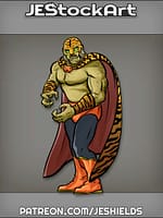 Luchador Wrestler in Striped Cape and Tiger Theme by Jeshields