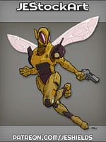 Winged Insect Armor with Pistol by Jeshields