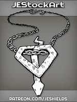 Diamond Or Triangular Snake Charm On Chain Necklace by Jeshields