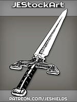 Long Sword With Justice Scales And Judge Hammer On Hilt by Jeshields