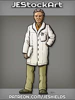 Scientist In Lab Coat And Clipboard by Jeshields