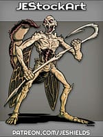 Bone Devil With Hook Weapon Wings And Stinger by Jeshields