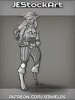 Female Atlantean Pirate with Peg Leg by Jeshields