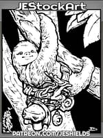 Frog Adventurer Fails Attempt To Ride A Sloth by Jeshields