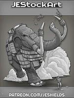 Giant Stampeding Mammoth by Jeshields