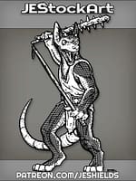 Kobold Of Canine Descent With Flail Staff In Vest by Jeshields