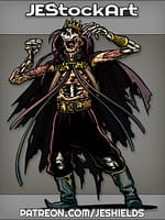 Lich With Bare Arms In Tattered Hooded Robe And Baggy Pants by Jeshields