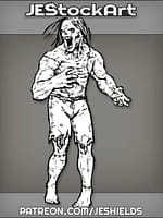 Patchwork Frankenstein Zombie Screaming In Shorts by Jeshields