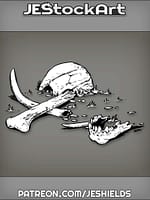 Pile Of Shattered Skull And Bones by Jeshields