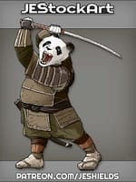 Samurai Panda With Katana Blade by Jeshields