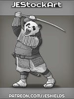 Samurai Panda with Sword by Jeshields