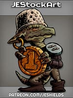 Small Humanoid Dragon With Coin And Thimble Helm by Jeshields