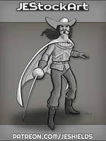 Stylish Musketeer with Rapier by Jeshields