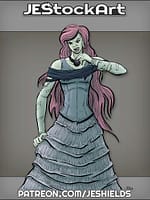 Undead Vampire Lady in Dress by Jeshields